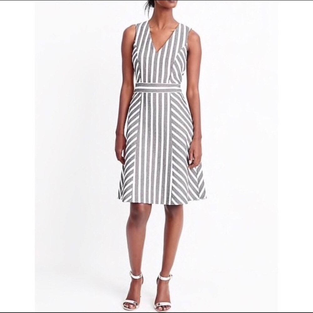 J.Crew Striped Herringbone Work/Office Dress 10